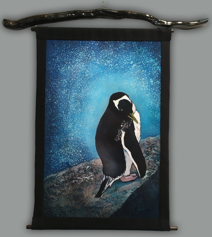 This piece was inspired by a trip to Scotland, where I was charmed by the residents of the penguin exhibit. As the planet warms, penguins are threatened by loss of habitat. Hence the question, Who do we care to save?
Featured in SILKWORM, Vol 27, Issue 1, Spring 2020